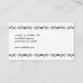 エレガントフローラ要素筆記用文字 名刺 (裏面)