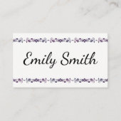 エレガントフローラ要素筆記用文字 名刺 (正面)