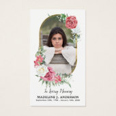 エレガントフローラ記念祈りの言葉カード写真葬儀 (正面)