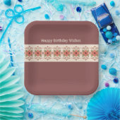 エレガントフローラ設計 ペーパープレート (パーティー)