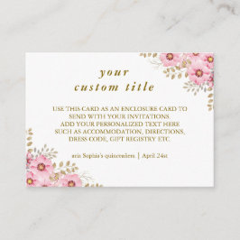 エレガントフローラ誕生会 エンクロージャーカード