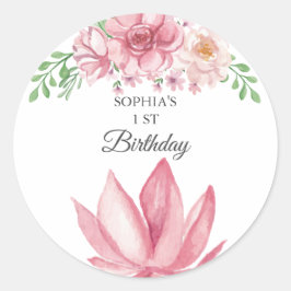 エレガントフローラ誕生会 ラウンドシール