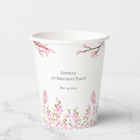 エレガントフローラ誕生会 紙コップ (正面)