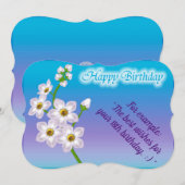 エレガントフローラ誕生日カード (正面/裏面)