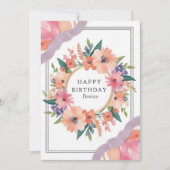エレガントフローラ誕生日カード カード (正面)