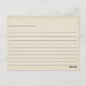 エレガントフローラ誕生日カード – デリケートなフローラ ポストカード (裏面)