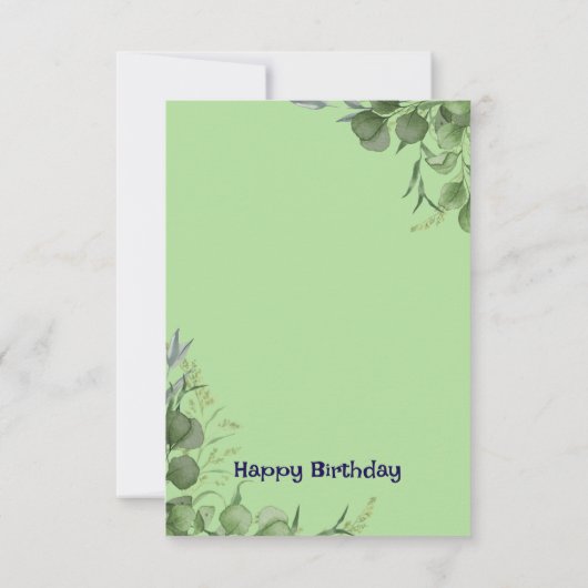 エレガントフローラ誕生日カーパーソナライズされたド サンキューカード (裏面)