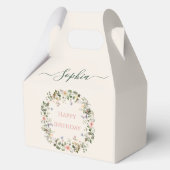 エレガントフローラ誕生日-カスタムパーティーの好意ボックス フェイバーボックス (裏面)