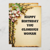 エレガントフローラ誕生日 シーズンカード (正面/裏面)