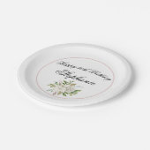 エレガントフローラ誕生日 ペーパープレート (アングル)