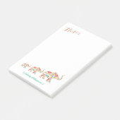 エレガントフローラ象華美象模様 ポストイット (アングル)