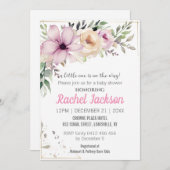 エレガントフローラ赤ん絵画坊シャワー 招待状 (正面/裏面)