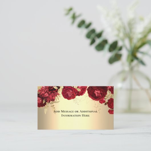 エレガントフローラ赤金ゴールド エンクロージャーカード (スタンド正面)