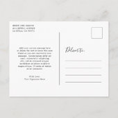 エレガントフローラ赤面ピスペインのンク日付の保存 案内ポストカード (裏面)