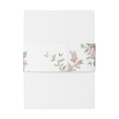 エレガントフローラ赤面ピンクの水色 招待状ベリーバンド (裏面例)