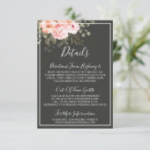 エレガントフローラ赤面ピンクの詳細/方向 エンクロージャーカード (スタンド正面)