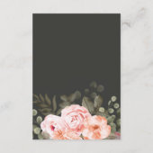 エレガントフローラ赤面ピンクの詳細/方向 エンクロージャーカード (裏面)