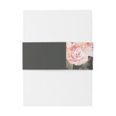 エレガントフローラ赤面ピンクモダンボ結婚タン 招待状ベリーバンド (裏面例)