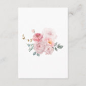 エレガントフローラ赤面ピンク庭園の結婚式詳細 エンクロージャーカード (裏面)