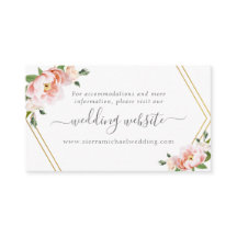 エレガントフローラ赤面ピンク金ゴールドの結婚ウェブサイト