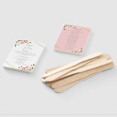 エレガントフローラ赤面ピンク金ゴールド結婚式 プログラム ハンドファン (組立なし)