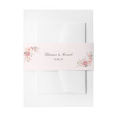 エレガントフローラ赤面ピ結婚ンク 招待状ベリーバンド (正面例)