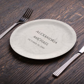 エレガントフローラ赤面書道台本シンプル ペーパープレート