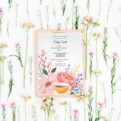 エレガントフローラ赤面&パステルブライダルシャワー 招待状