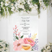 エレガントフローラ赤面&パステルブライダルシャワー 招待状