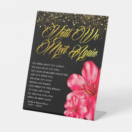 エレガントフローラ追悼詩 台座サイン