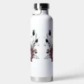 エレガントフローラ透過パーソナライズされた名 ウォーターボトル (右面)