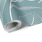 エレガントフローラ透過抽象芸術ギフト ラッピングペーパー (ロールコーナー)