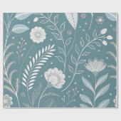 エレガントフローラ透過抽象芸術ギフト ラッピングペーパー (フラット)
