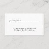 エレガントフローラ配置 予約カード (裏面)