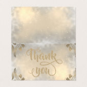エレガントフローラ金ゴールドのサンキューカード 名刺 (外部フラット)