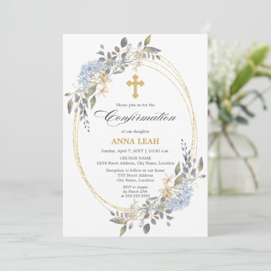 エレガントフローラ金ゴールドの相互確認 招待状 (スタンド正面)