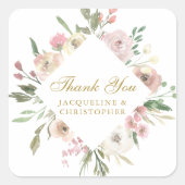 エレガントフローラ金ゴールドス結婚クリプト スクエアシール (正面)