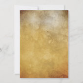 エレガントフローラ金ゴールドハイヒール50誕生日 招待状 (裏面)