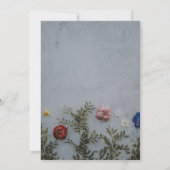 エレガントフローラ金ゴールド写真結婚式招待状 招待状 (裏面)