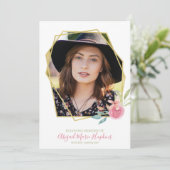 エレガントフローラ金ゴールド枠 サンキューカード (スタンド正面)