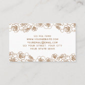 エレガントフローラ金ゴールド 名刺 (裏面)