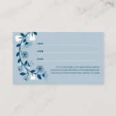 エレガントフローラ開花歯ロゴモノグラム 予約カード (裏面)