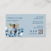 エレガントフローラ開花歯ロゴモノグラム 名刺 (裏面)