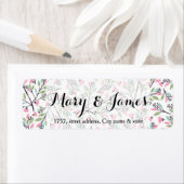 エレガントフローラ離れの結婚デザイン ラベル (インサイチュ)