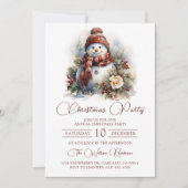 エレガントフローラ雪だるまパーティー 招待状 (正面)