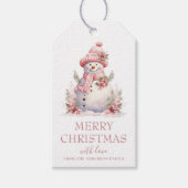 エレガントフローラ雪だるま ギフトタグ (正面)