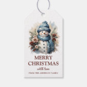 エレガントフローラ雪だるま ギフトタグ (正面)