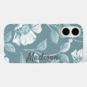 エレガントフローラ電話ケース（名前） Case-Mate iPhoneケース (裏面 (横))