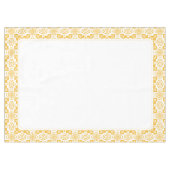 エレガントフローラ黄と白のパタモダンーン テーブルクロス (正面(横))