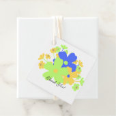 エレガントフローラ黄ブルーグリーンデザイン フェイバータグ (インサイチュ)